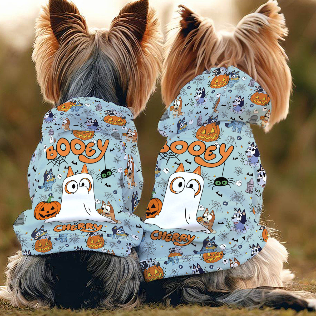 Personalized Halloween Dog Hoodie Cute Booey Design for Pets