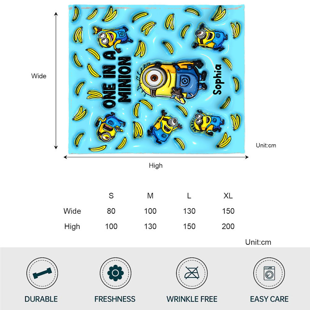 Personalized One In A Minion Blanket Custom Name Gift