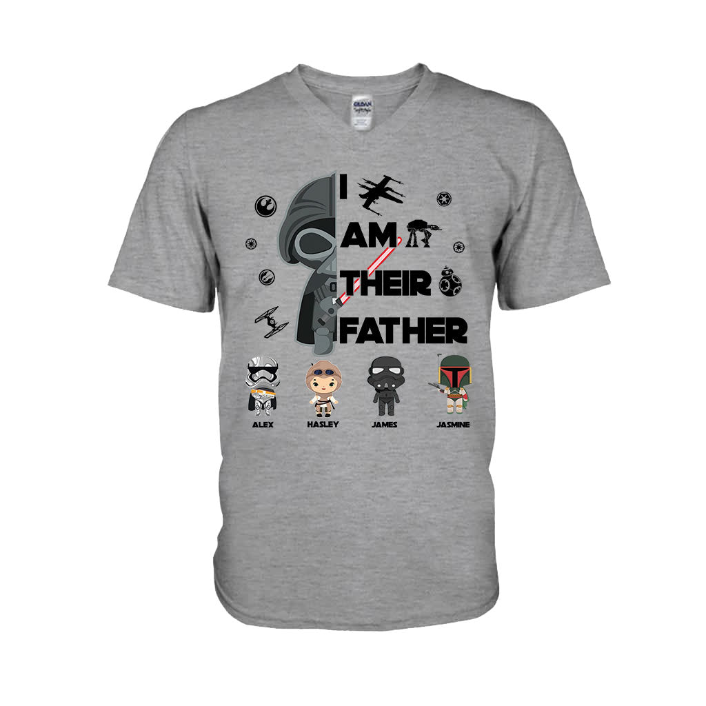 Personalized Star Wars T-Shirt & Hoodie Gift for Dad | Custom Names