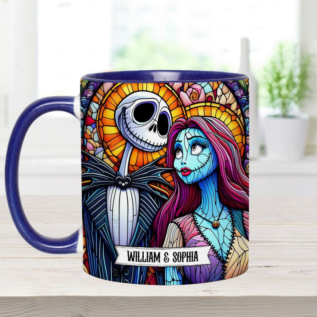 Personalized Jack and Sally Accent Mug Custom Couples Gift