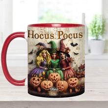 Load image into Gallery viewer, Personalized Hocus Pocus Witches Accent Mug Custom Name Gift

