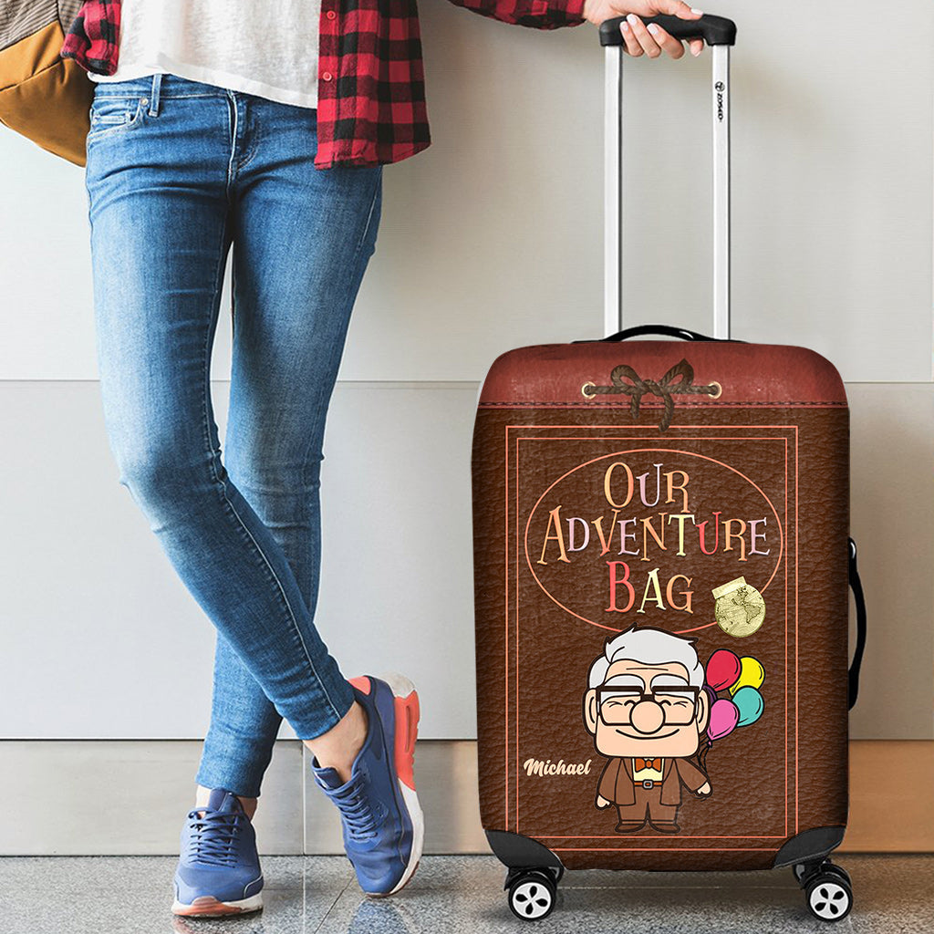 Personalized Adventure Luggage Cover Custom Name Travel Gift