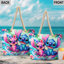 Load image into Gallery viewer, Personalized Canvas Beach Bag with Custom Design for Summer Vibes
