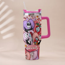 Load image into Gallery viewer, Personalized Tumbler With Handle for Couples | Unique Gift Idea
