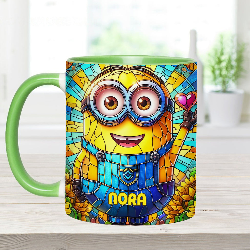 Personalized Minion Accent Mug Custom Name Gift for Kids