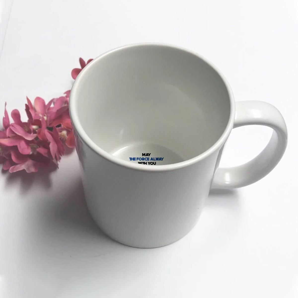 Personalized Hidden Message Coffee Mug with Custom Name - May The Force Be With You Gift