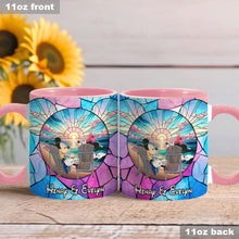 Load image into Gallery viewer, Personalized Ceramic Accent Mug with Sunset Design for Couples
