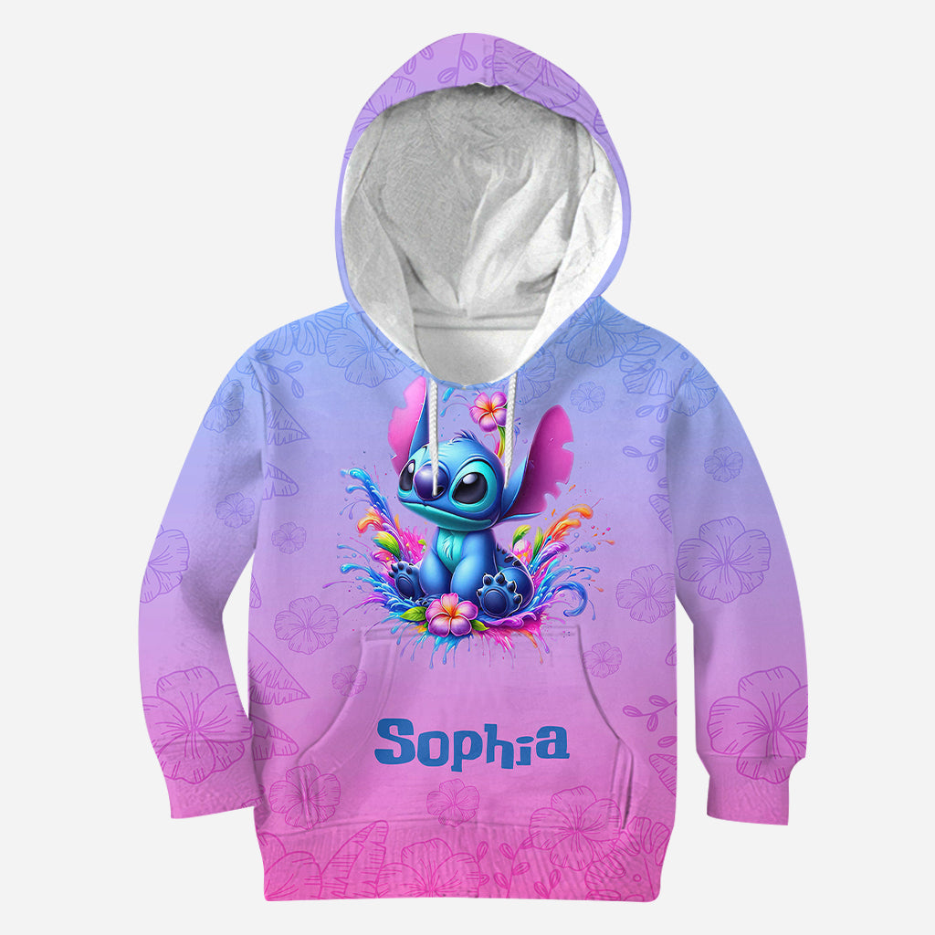 Personalized Blue Ohana All Over Shirt Custom Name Gift