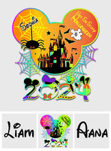 Load image into Gallery viewer, Personalized Halloween Mouse Decal Custom Name for Kids
