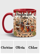 Load image into Gallery viewer, Personalized Pumpkin Spice Latte Accent Mug Custom Name Gift
