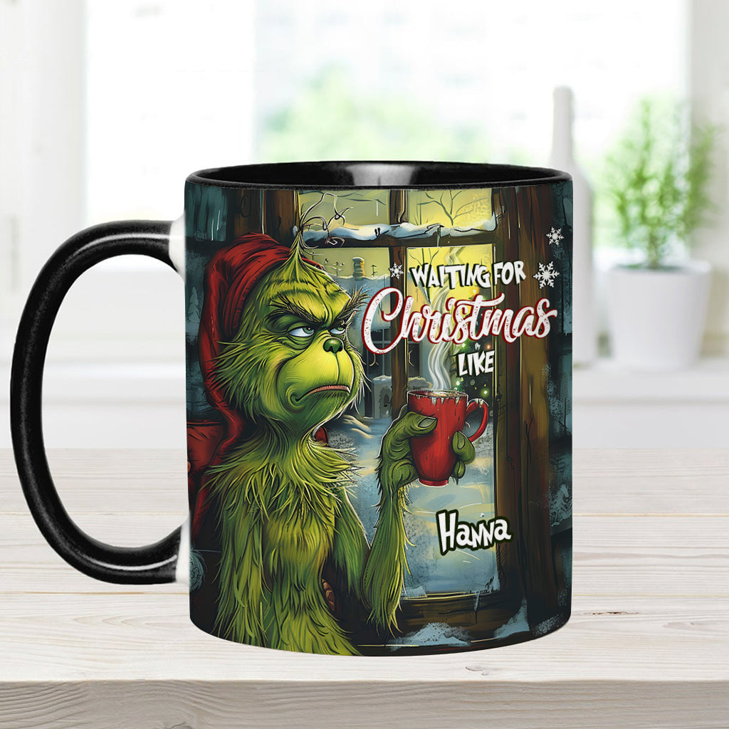 Personalized Grinch Accent Mug Custom Name Christmas Gift