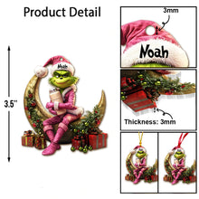 Load image into Gallery viewer, Personalized Naughty Green Lady Christmas Ornament Custom Name Gift
