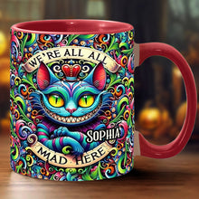 Load image into Gallery viewer, Personalized Ceramic Accent Mug with Colorful Cat Design for Birthdays or Christmas
