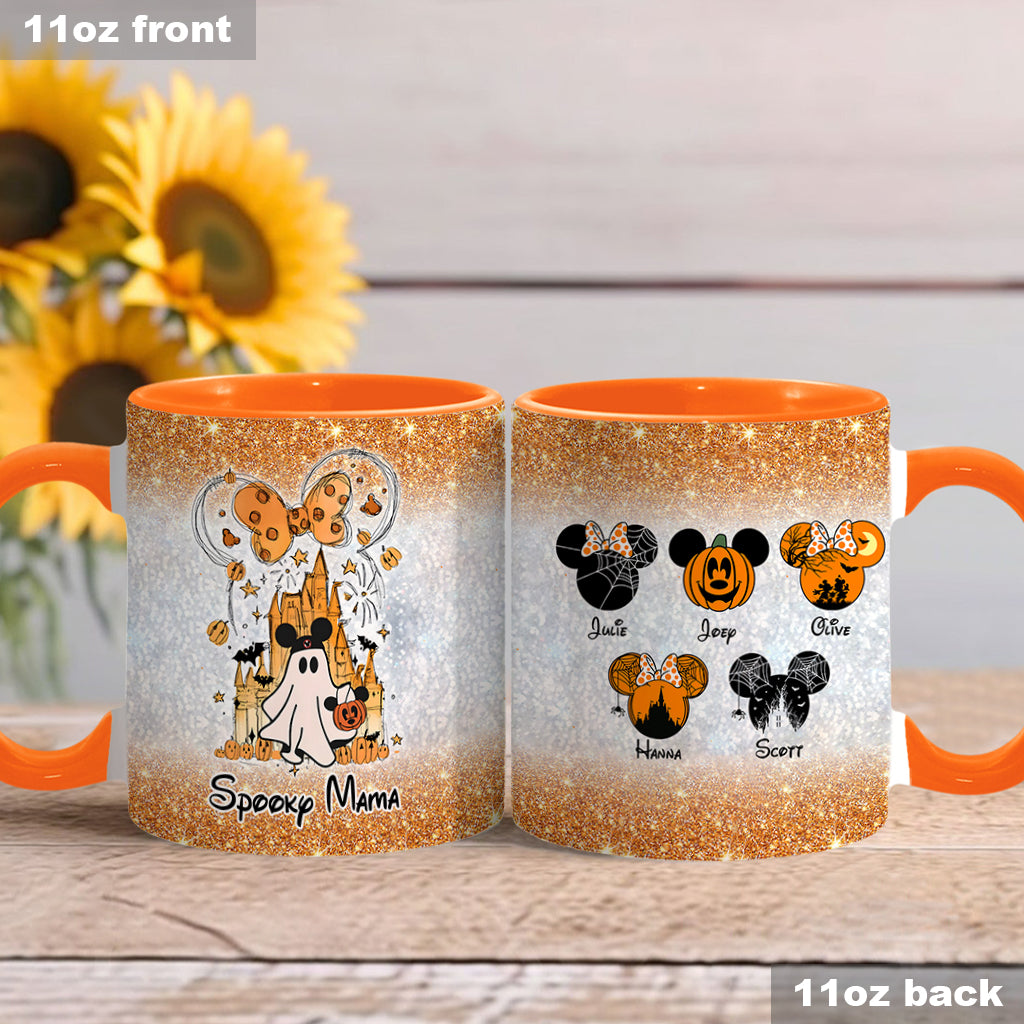 Personalized Spooky Mama Halloween Accent Mug Gift for Mom