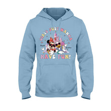 Load image into Gallery viewer, Personalized Girls Just Wanna Have Fun T-shirt &amp; Hoodie for Kids
