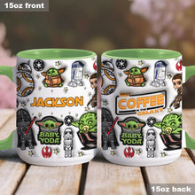 Load image into Gallery viewer, Personalized The Force Accent Mug Custom Name Gift for Star Wars Fans

