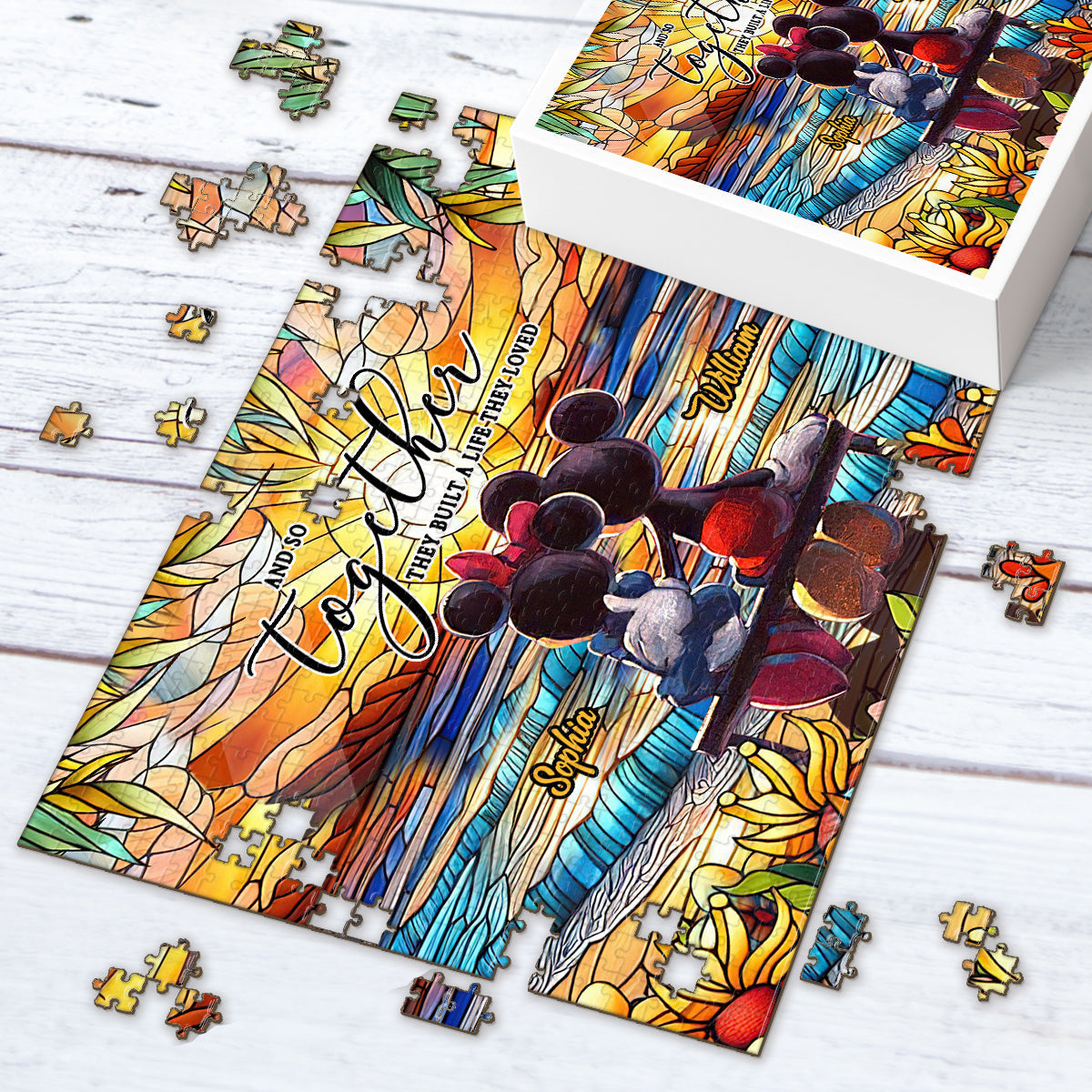 Personalized Couple Jigsaw Puzzle Unique Gift for Engagement Anniversary