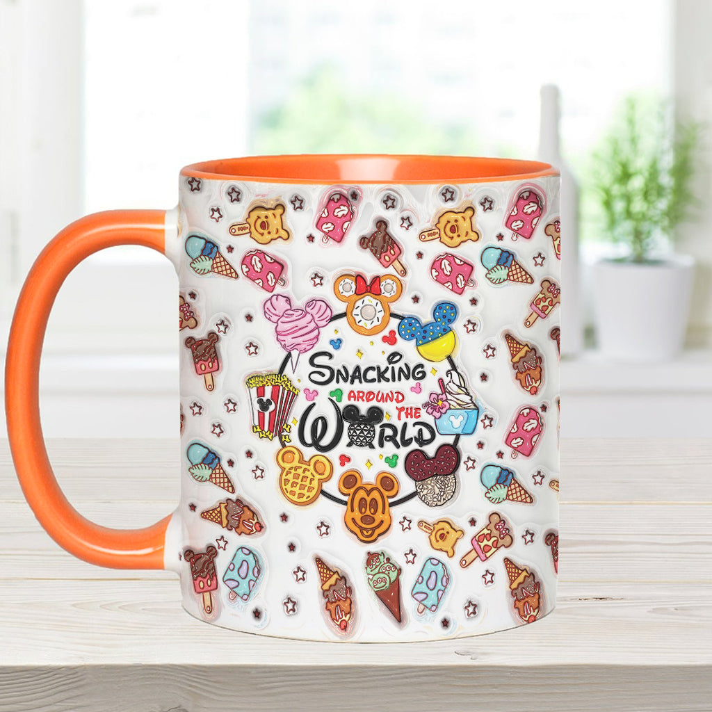 Personalized Snacking Around the World Accent Mug Gift for Mom