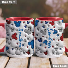 Load image into Gallery viewer, Personalized Mickey Mouse Accent Mug Custom Name Star Design Gift
