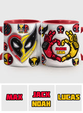 Load image into Gallery viewer, Personalized Accent Mug for Best Friends Custom Names Gift
