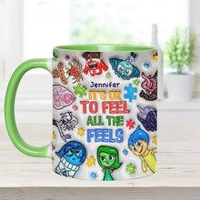 Load image into Gallery viewer, Personalized Autism Awareness Accent Mug Custom Name Gift
