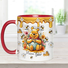 Load image into Gallery viewer, Personalized Mama Bear Accent Mug Custom Name Gift for Mom

