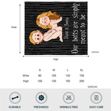 Load image into Gallery viewer, Personalized Naughty Blanket Custom Name Gift for Couples
