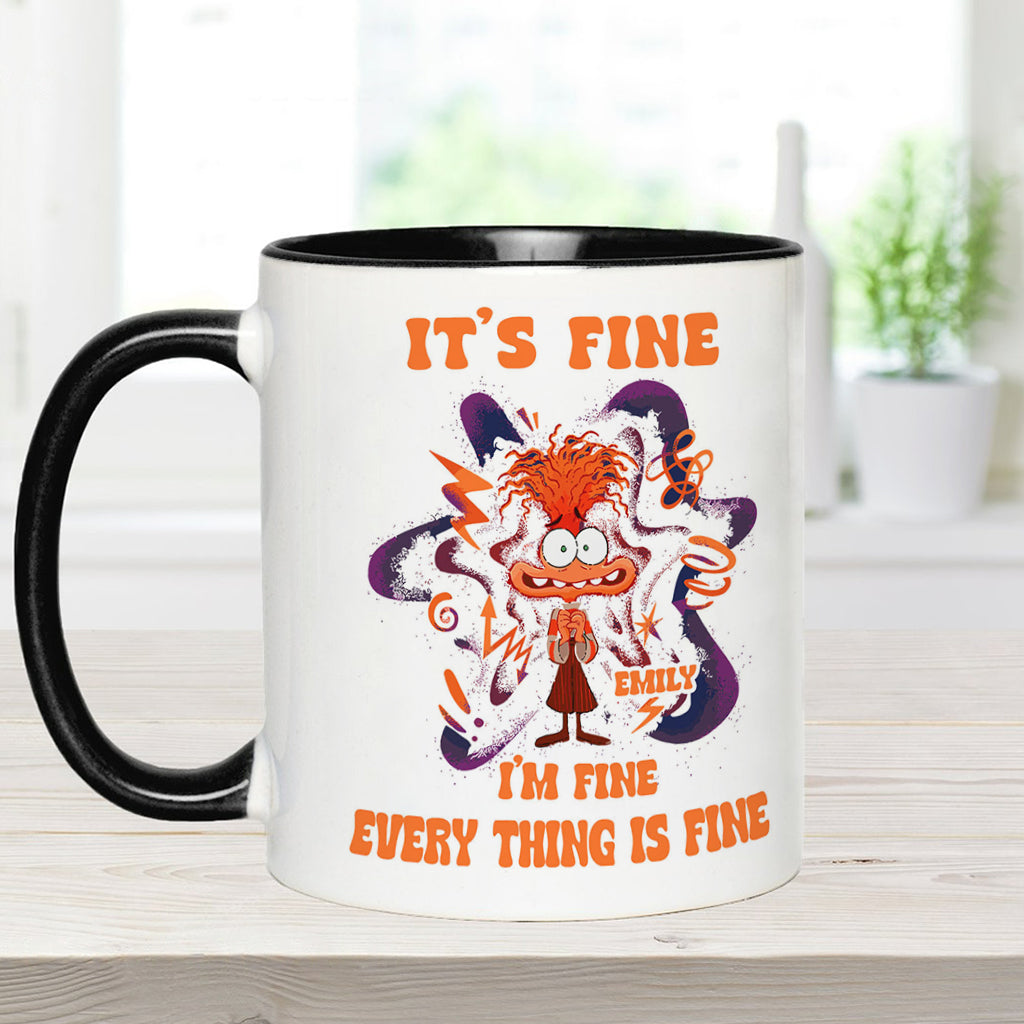 Personalized Accent Mug Cute Anxiety Design Gift for Graduation