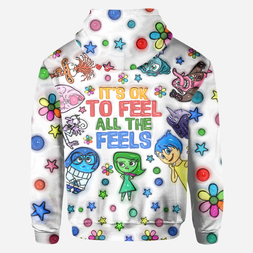 Personalized All Over Shirt with Fun 'All The Feels' Design for Kids
