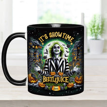 Load image into Gallery viewer, Personalized Beetlejuice Accent Mug Custom Name Gift for Halloween
