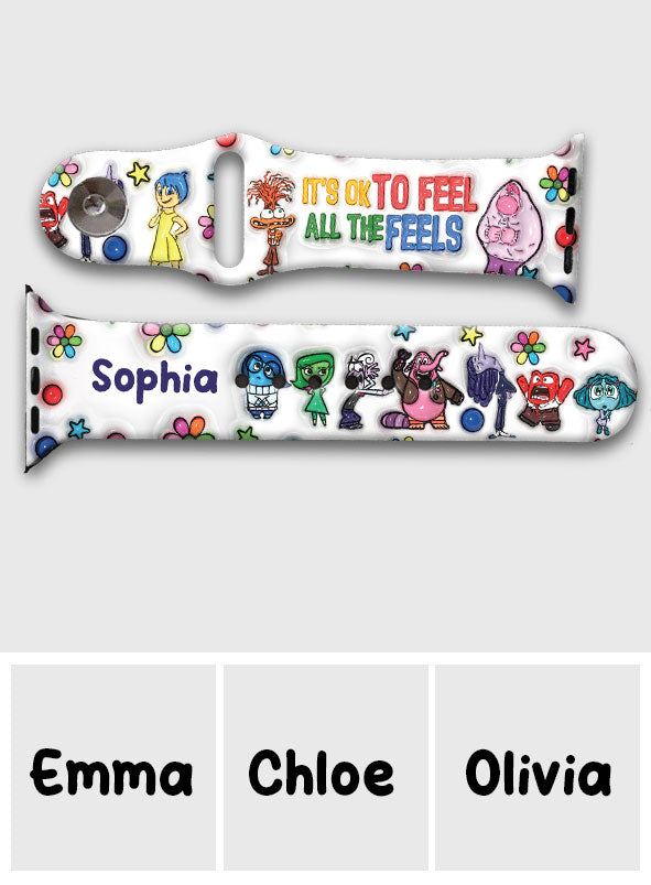 Personalized Silicone Apple Watch Band Custom Name Gift
