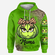 Load image into Gallery viewer, Personalized Grinchy Mama All Over Shirt Christmas Gift
