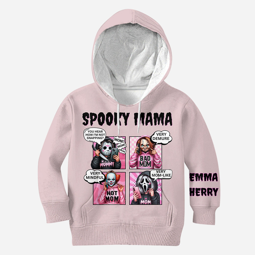 Personalized Spooky Mama All Over Shirt Custom Name Gift for Mom