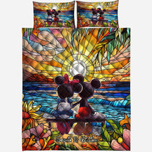 Load image into Gallery viewer, Personalized Romantic Sunset Quilt Set for Couples - Wedding, Anniversary Gift
