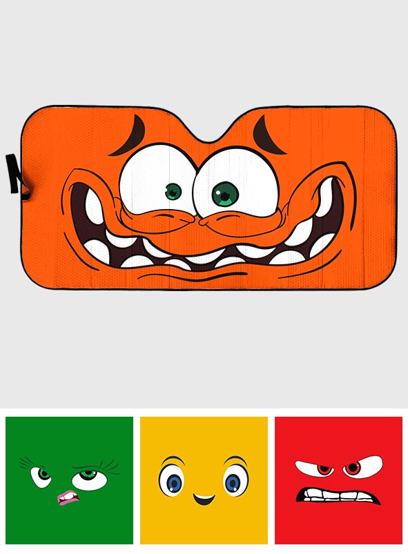 Personalized Funny Car Sunshade with Emotions for Vehicle Protection