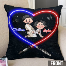 Load image into Gallery viewer, Personalized Star Wars Throw Pillow Custom Names Gift for Couples
