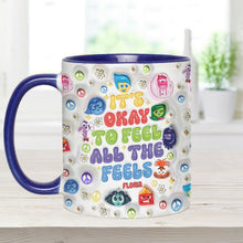 Load image into Gallery viewer, Personalized Accent Mug It's Okay To Feel All The Feels Gift for Friends
