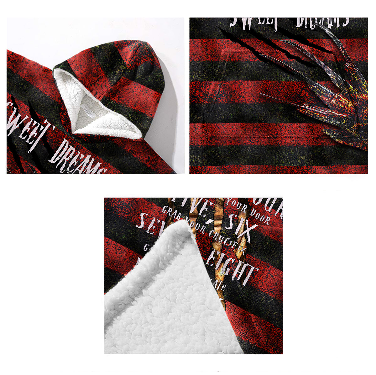 Personalized Sweet Dreams Blanket Hoodie Custom Name Gift for Halloween