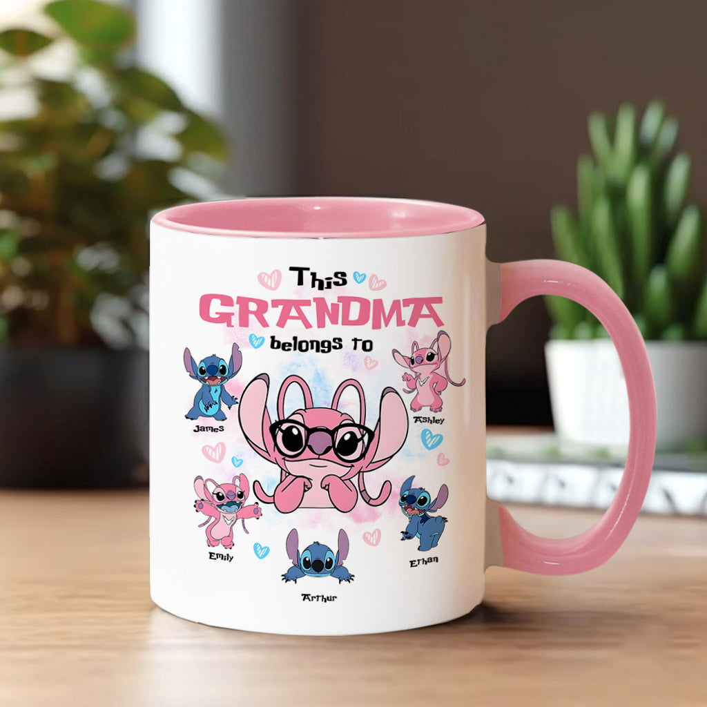 Personalized Accent Mug This Grandma Belongs To Custom Name Gift