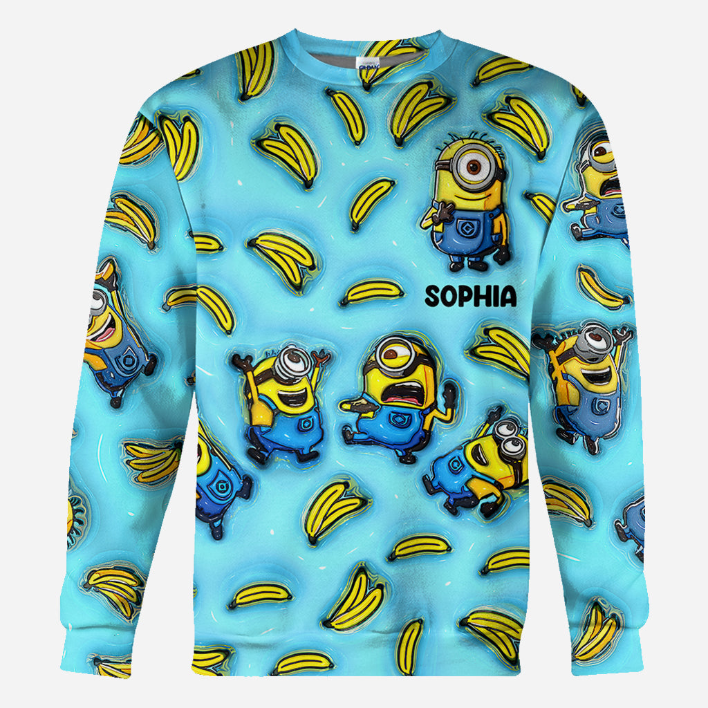 Personalized Minion All Over Shirt Custom Name Birthday Gift