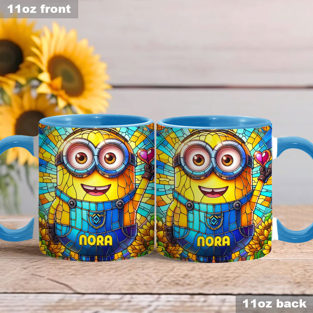 Personalized Minion Accent Mug Custom Name Gift for Kids