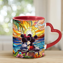 Load image into Gallery viewer, Personalized Heart Handle Mug Custom Name Gift for Couple

