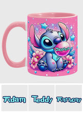 Load image into Gallery viewer, Personalized Pink Accent Mug Custom Name Gift for Birthday
