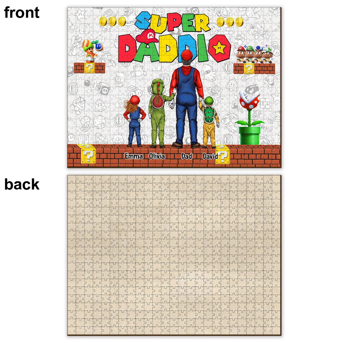 Personalized Super Plumber Jigsaw Puzzle Custom Name Gift for Dad