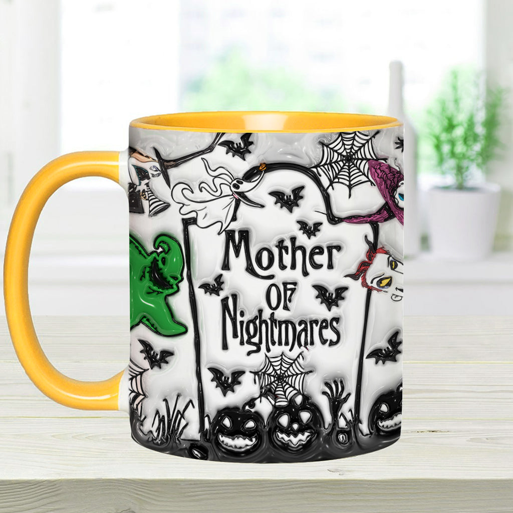 Personalized Nightmare Accent Mug with Custom Names for Mom