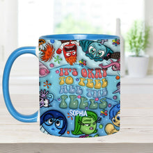 Load image into Gallery viewer, Personalized Ceramic Accent Mug 'It's Okay To Feel All The Feels' Gift for Kids
