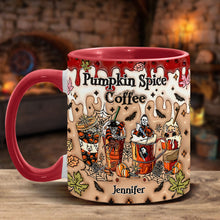 Load image into Gallery viewer, Personalized Pumpkin Spice Latte Accent Mug Custom Name Gift
