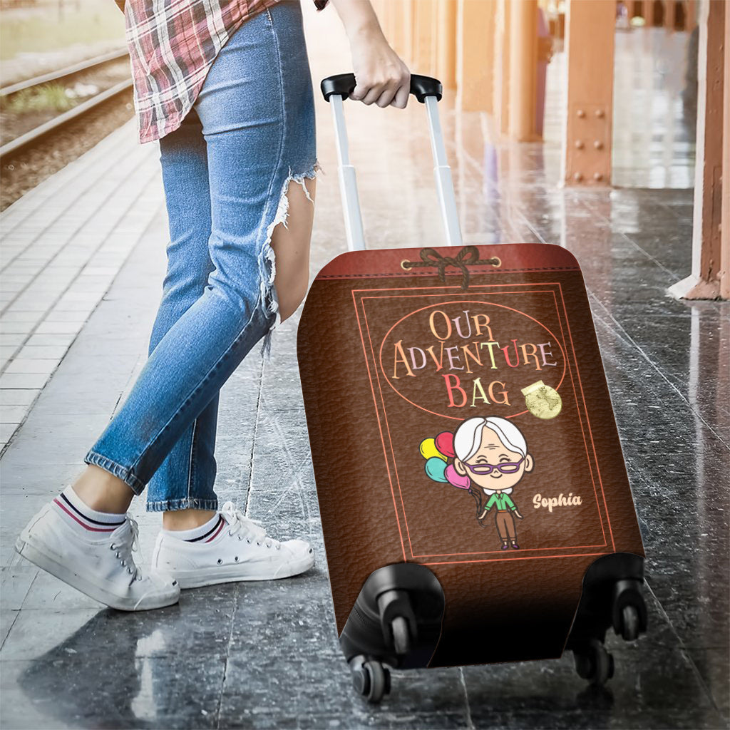 Personalized Adventure Luggage Cover Custom Name Travel Gift