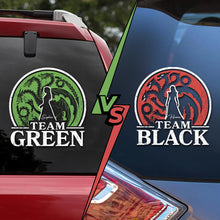 Load image into Gallery viewer, Personalized Team Black vs Team Green Decal for Cars &amp; Windows
