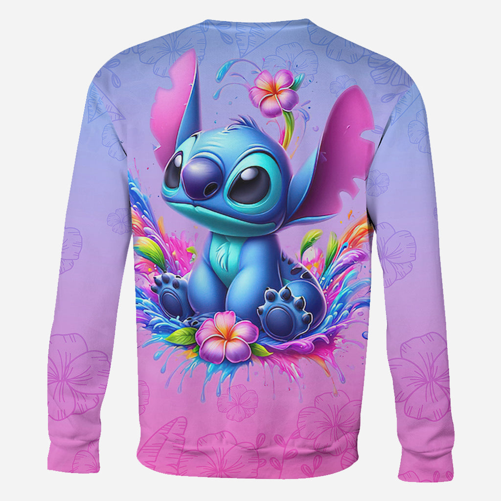 Personalized Blue Ohana All Over Shirt Custom Name Gift